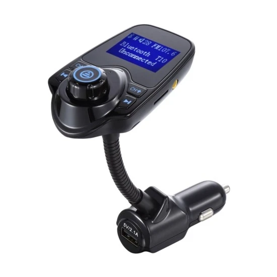 Kingboss T10 Bluetooth Araç Kiti USB Sd Kart Girişli Transmitter Aux Fm Mp3 Çalar Fonksiyonlu
