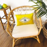 Ge Living Dekoratif Pullu Göz Desenli Su Yeşili Kadife Kırlent Kılıfı ( 35 cm x 50 cm )