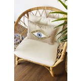 Ge Living Dekoratif Pullu Göz Desenli Su Yeşili Kadife Kırlent Kılıfı ( 35 cm x 50 cm )