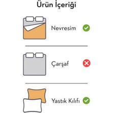 lotusline Home Pudra Ağaç Desen Çift Kişilik Lüks Pamuklu Nevresim Takımı - Seti
