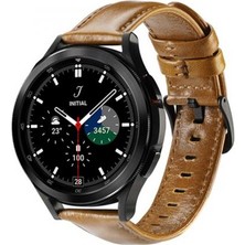 Polham Hermes Loop Samsung Galaxy Watch 22MM ve Huawei Gt2-Gt3-Magic 2 46MM Için Deri Kayış Kordon