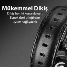 Polham Hermes Loop Samsung Galaxy Watch 22MM ve Huawei Gt2-Gt3-Magic 2 46MM Için Deri Kayış Kordon