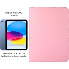 Apple iPad 10. Nesil 2022 10.9" Kılıf Dönebilen Standlı Smart Uyku Modlu Pu Deri Kapaklı Tablt Klıfı