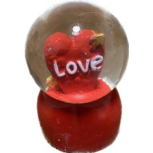 Elif Kırmızı Kalpli Love Kar Küresi 605500