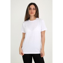 Rubadi Kadın Beyaz T-Shirt. Regular Fit (Normal) Kalıp, Basic Model