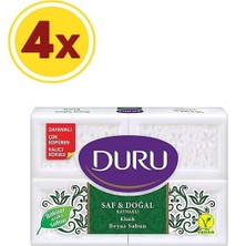 Duru Saf & Doğal Klasik 16 Adet Beyaz Kalıp Sabun 600 gr x 4 + Duş Sabunu Hediyeli 4 x 150 gr