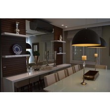 Riolight  Retro Rustik Modern Siyah Metal Sarkıt Avize 40 cm