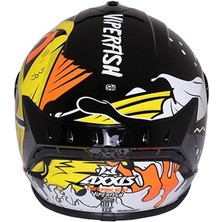 Axxis Draken Viperfish Matt Pearl Fluor Orange Full Face Kapalı Motosiklet Kaskı - Şeffaf Vizör - Xl