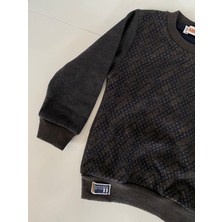 Amiral Kids Erkek Çocuk Kadifemsi Kalın Sweatshirt