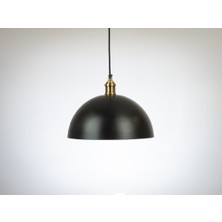 Riolight  Retro,rustik2,vintage Mutfak,oda,salon,cafe Için Siyah Tekli Metal Sarkıt Avize ÇAP:30