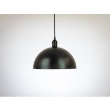 Riolight  Retro,rustik,vintage Mutfak,oda,salon,cafe Için Siyah Tekli Metal Sarkıt Avize ÇAP:40