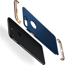 Fitcase iPhone 7 / 8 Plus Kılıf Golden Frame Arka Kapak Lacivert