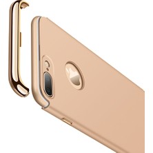 Fitcase iPhone 7 / 8 Plus Kılıf Golden Frame Arka Kapak Gold