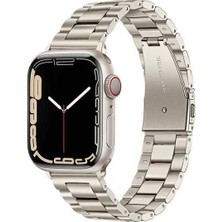 Apple Watch Klasik Metal Çelik Kordon 44MM (Seri 2 3 4 5 6 Se) K4