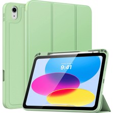 Apple ipad 10. Nesil 10.9 Inç 2022 A2696 A2757 A2577  Yatay Standlı Uyku Modlu Arka Silikon Smart Stromix Kılıf - Akıllı Şarj Uyumlu