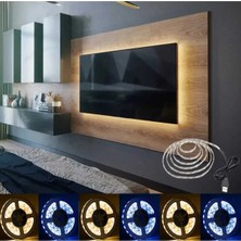 Alkese  Gün Işığı "3m" Sarı Şerit LED Tv Arkası Tavan Içi Özel Günler Parti Kutlama Araç Içi Dolap Içi Led Işık Aydınlatma