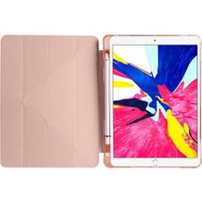 Apple iPad Pro 10.5 Inç Smart Cover Kalem Yuvalı Standlı Yumuşak Silikon Arkası Şeffaf Renkli Tablet Kılıfı (A1701/A1709/A1852)