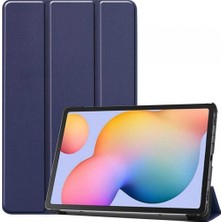 Samsung Galaxy Tab A7 10.4 Inç 2020 T500-T505-T507 Smart Cover Standlı Arkası Şeffaf 1-1 Uyumlu Tablet Kılıfı