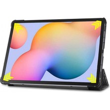 Samsung Galaxy Tab A T580 10.1 Inç Smart Cover Standlı Arkası Şeffaf 1-1 Uyumlu Tablet Kılıfı