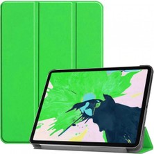 Apple iPad Pro 12.9 Inç 2020 4.nesil Smart Cover Standlı Arkası Şeffaf 1-1 Uyumlu Tablet Kılıfı (A2229/A2069/A2232/A2233)