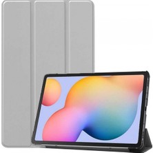 Samsung Galaxy Tab S6 Lite 10.4 Inç P610-P615-P617 Smart Cover Standlı Arkası Şeffaf 1-1 Uyumlu Tablet Kılıfı