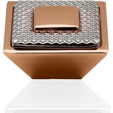 Badem10 Button Çekmece Mutfak Dolap Kapak Kulpu Kulbu Bakır Krom Metal Kulp 16 mm