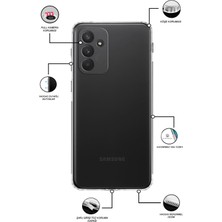 Case World Samsung Galaxy A04S ile Uyumlu Kapak Tıpalı Kamera Korumalı Premier Silikon Şeffaf ile Uyumlu Kılıf