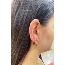 Şamlı Erdoğan 14 Ayar Altın Üçgen Dalga Formlu Küpe