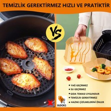 Budors Fritöz Pişirme Kağıdı Kare Tabak Model 16 cm 100'lü