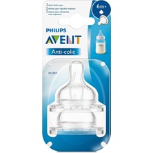 Philips Avent SCF636/27 Antikolik ve Klasik Ikili Biberon Emziği Y Kesik 6 Ay+ Yoğun Akışlı