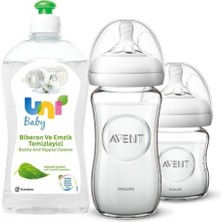Philips Avent Ikili Cam Biberon Seti 500 ml Temizleyici Hediyeli!