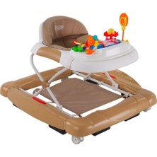 Babyhope 212 Royal Yürüteç Kahve -Müzikli Oyuncaklı Lüks Yürüteç | Örümcek