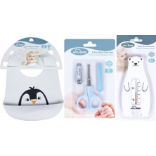Sevi Bebe Bebek Bakım Seti(Tırnak Makası Seti+Silikon Önlük+Banyo Derecesi)