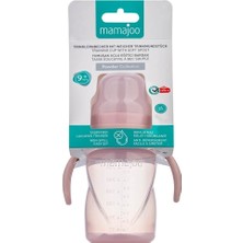 Mamajoo Kulplu Akıtmaz Eğitici Bardak Powder Pink 270 ml & Anti Kolik Bardak Ucu