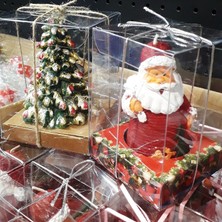 Kuzey 2 Adet Yılbaşı Mumu Noel Baba Mumu + Çam Ağacı Mumu Gerçek Mum Yılbaşı Süsleri Noel Babalı Mum Yılbaşı Çam Ağaçlı Mum