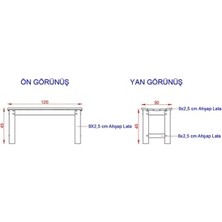 PARKSAN AHŞAP  Bank 120(L)X50(W)X45(H)