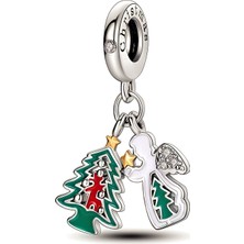 Corney Design Merry Christmas Yılbaşı Gümüş Charm