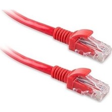 Vcom CAT5E 3m Internet Kablosu 3 Metre Kırmızı Kablo Utp Internet Kablosu Patch Cord