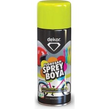 Dekor Sprey Boya Akrilik 400ML Metal Ahşap Floresan Sarı