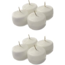 Lecarbee Candles 8’li Küçük Yüzen Mum - Beyaz