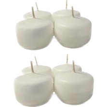 Lecarbee Candles 8’li Küçük Yüzen Mum - Beyaz