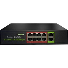 Uranıum POE-8002-96W 8 Port 10/100 + 2 Port 10/100 RJ45 Uplınk Poe Swıtch (Realtek Chıpset)