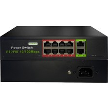 Uranıum POE-8002-96W 8 Port 10/100 + 2 Port 10/100 RJ45 Uplınk Poe Swıtch (Realtek Chıpset)