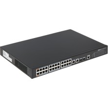 Dahua PFS3226-24ET-240 24 Port 10/100+ 2XRJ45+ 2xgb Sfp Combo 240W Poe Rackmount Swıtch