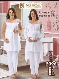 Elit Nehir 2096 Hamile Lohusa 2020 Yeni Sezon Sade ve Şık 3 Lü Lohusa görsel 3