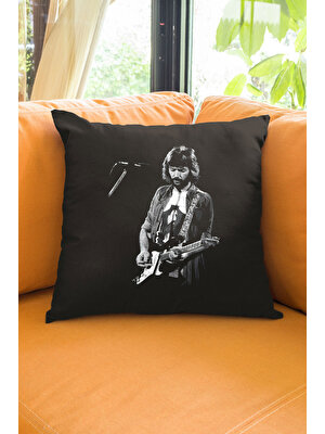 Tişört Fabrikası Eric Clapton Siyah Kırlent - Yastık Kılıfı