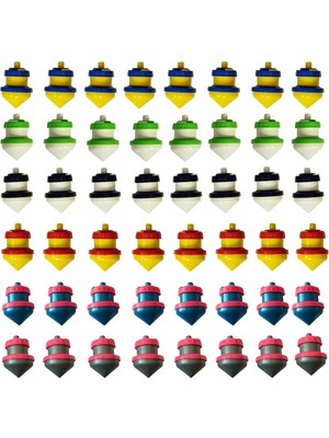 Bambapaw 48'li Plastik Basmalı Kendinden Dönen Topaç - Plastik Topaç 48 Adet