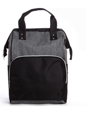 Ekrulin Anne Bebek Bakım Sırt Çantası Biberon Termoslu Sıvı Geçirmez Askı Aparatlı