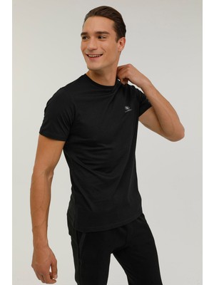 Lumberjack CT102 Basıc C Neck T-Shır Siyah Erkek Kısa Kol T-Shirt