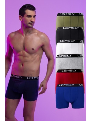 Lemsly Likralı Renkli 6'lı Kutu Premium Kalite Iç Çamaşırı Exclusive Paket